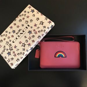 Coach Rainbow Wristlet